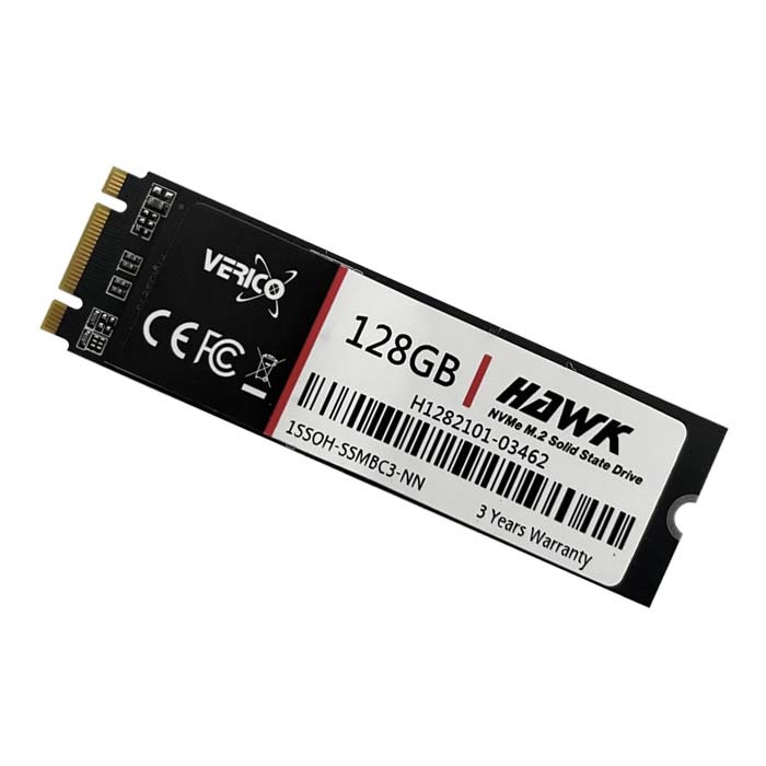 Ổ cứng SSD 128G Verico Hawk NVMe PCIe Gen3x2 M.2 2280 tốc độ cao 1500MB/s, mượt mà các tác vụ