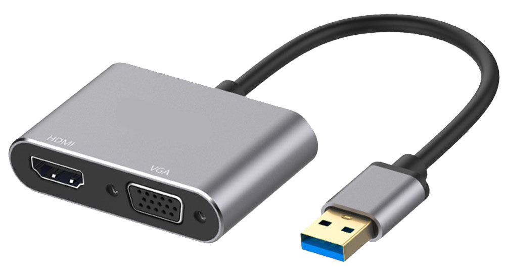 CÁP CHUYỂN ĐỔI USB SANG HDMI VÀ VGA, CHẤT LƯỢNG TỐT, CẮM LÀ LÊN